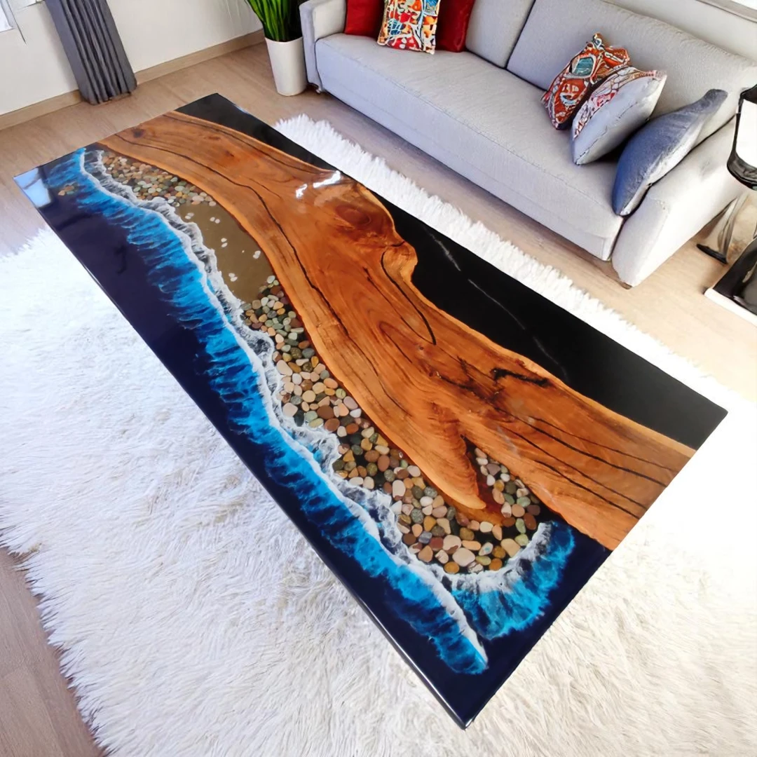 Amazing Ocean Wave-Inspired Epoxy Resin Tables : Unique Special Order 